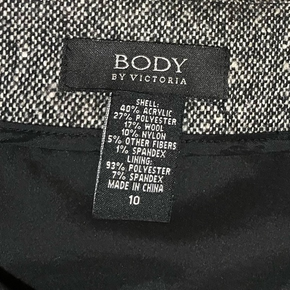 Victoria’s Secret Black and White Tweed Pencil Skirt - Size 10 - Picture 7 of 8